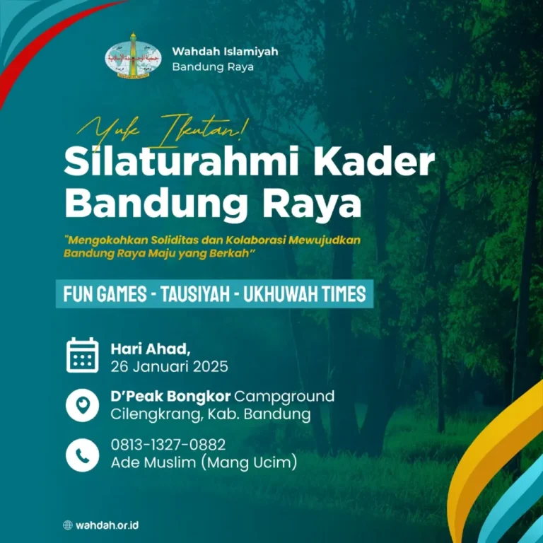 Flyer Silaturahmi Kader Bandung Raya Januari 2025